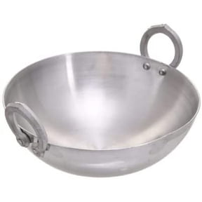 Heavy Duty Aluminium Wok/Kadhai/Deep Frying Pan/Deep Cooking Pot, Cookware/Kitchenware (Approx. 1 Litre), Pack of 1
