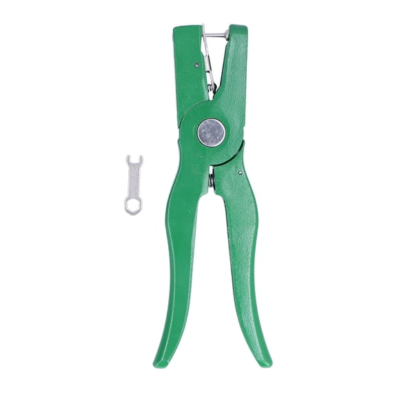 Heavy Duty Aluminum Alloy Ear Tag Pliers Applicator for Livestock Pig Cattle Sheep Farm Animal Identification Tagging Tool 9.3 inches / 23.5 cm Green