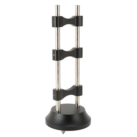 Heavy Duty Aluminum Alloy HiFi Cable Lifting Rack and Wire Stand Organizer, Anti-Vibration Base Holder for Audio Amplifier, Speaker Cable Tray, 9.8 inches / 24.8 cm Height, Black