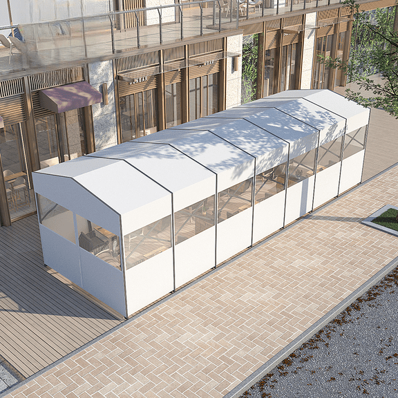 Heavy Duty Aluminum Alloy PVC Exhibition Tent, Waterproof UV-Resistant Fireproof Outdoor Event Canopy, Portable Expandable Shelter for Trade Show, Warehouse, Party & Car Display