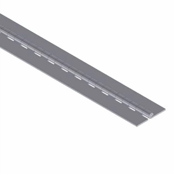 Heavy Duty Aluminum Continuous Hinge - 0.035 Inch Thickness, 0.062 Inch Pin Thickness, 0.75 Inch Open Width, 72 Inch Length
