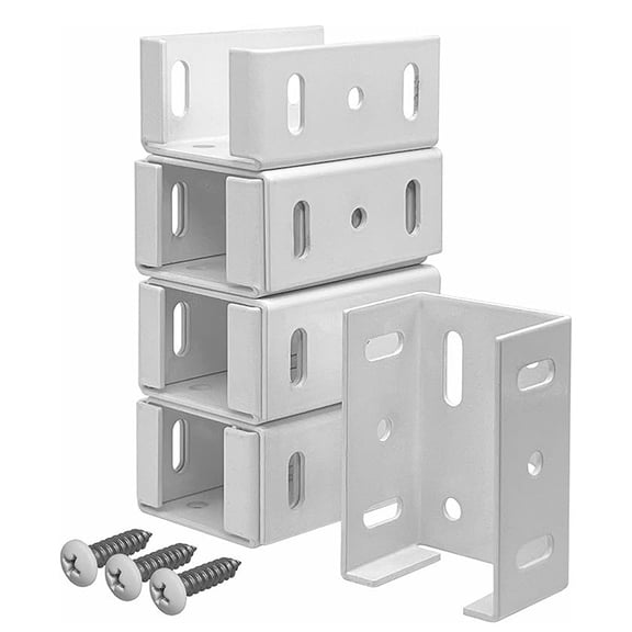 Heavy Duty Aluminum Fence Bracket for Vinyl Fencing Panel to Post Connection, Replacement for 2.75in Brackets, Fits 2-3/4" Rails,(8Pcs & 80screws)