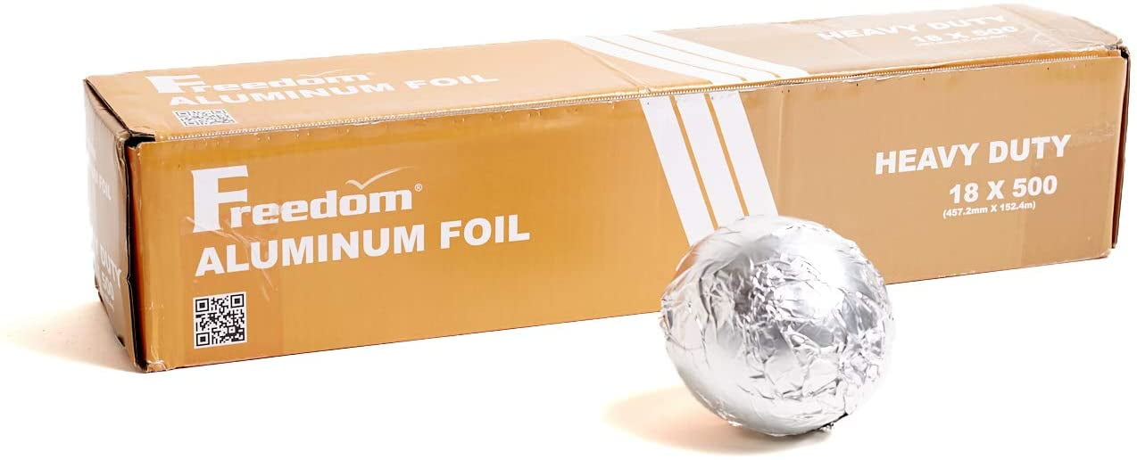Heavy Duty Aluminum Foil Wrap, Commercial Grade 500ft Foil Wrap for Food  Service Industry, Strong Silver foil, Freedom 18 x 500 (2 Pack)