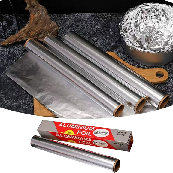 Heavy Duty Aluminum Foil for Baking - Thickened 20M Restaurant Quality Foil Paper for Cooking Grilling and Food Storage