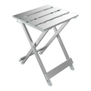 Heavy-Duty Aluminum Folding Side Table   Compact, Portable, Weather-Resistant Multi-Use Outdoor Table for Camping, RV, Patio, and Picnic Activities