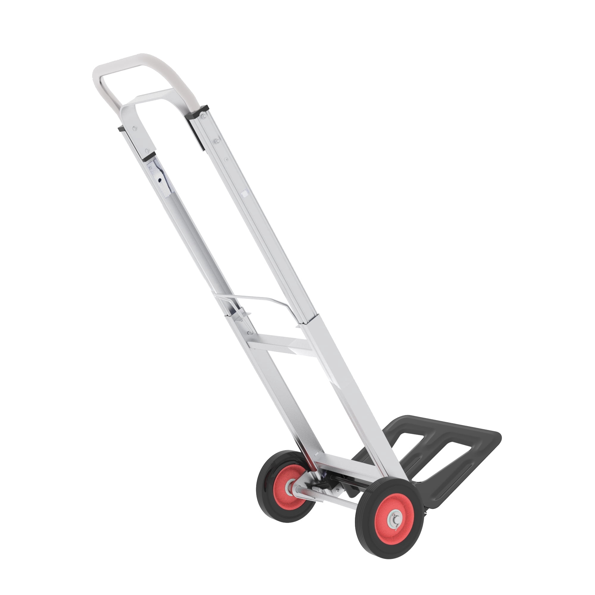 Heavy-Duty Aluminum Hand Truck - 200 lb Capacity Folding Dolly Cart with Semi-Precision Bearings, for Moving, Delivery & Commercial Use - Lightweight Yet Sturdy (Folds Flat for Storage)