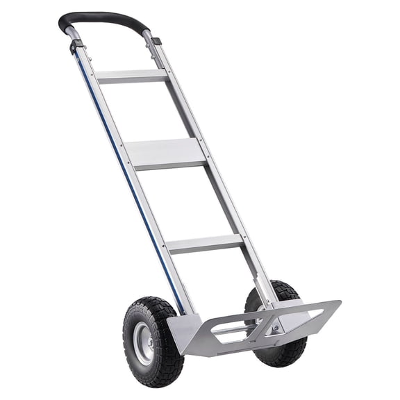 Heavy-Duty Aluminum Hand Truck Dolly,500 lb Capacity with Non-Slip Wheels&Tie-Down Strap for Moving,Warehouse,Office Use