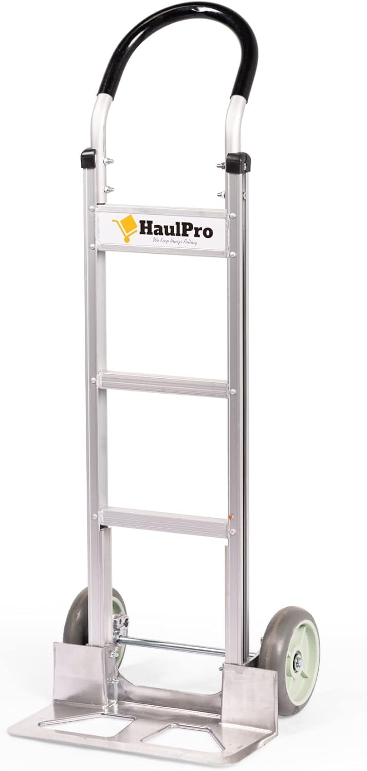 Heavy Duty Aluminum Hand Truck with 8" Wheels and 500 lb Capacity