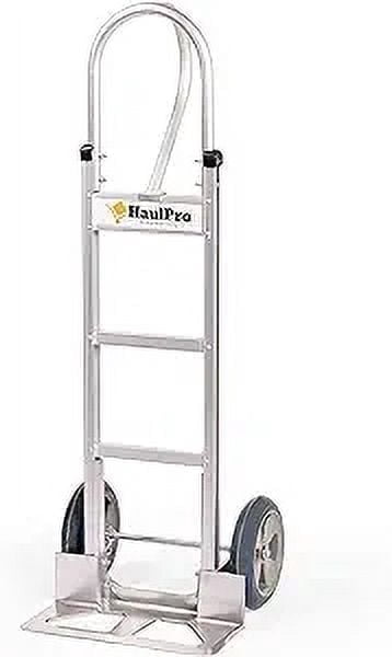 Heavy Duty Aluminum Hand Truck 500 lb – 10" Rubber Wheels, Vertical Loop Handle, Moving Dolly