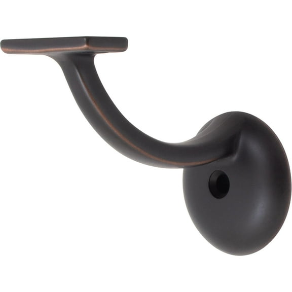 Heavy-Duty Aluminum Handrail Bracket with 2-1/8" Round Base, Vintage Bronze by Stone Harbor Hardware