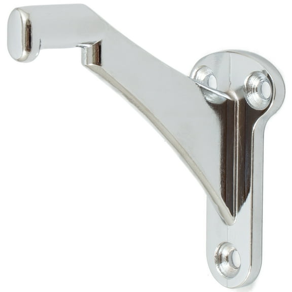 Heavy-Duty Aluminum Handrail Brackets, Polished Chrome by Stone Harbor Hardware