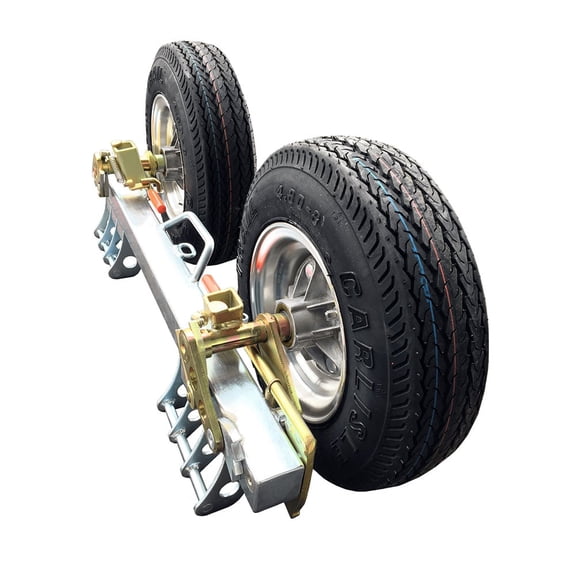 Collins Heavy Duty Aluminum Hi-Speed Towing Dolly Pro Set w/ 4.80 Diameter Tires, Cross Rails, Greasable Hubs & Pry Bar - 3,968 lbs Towing Capacity - Replaces HSD-P4D