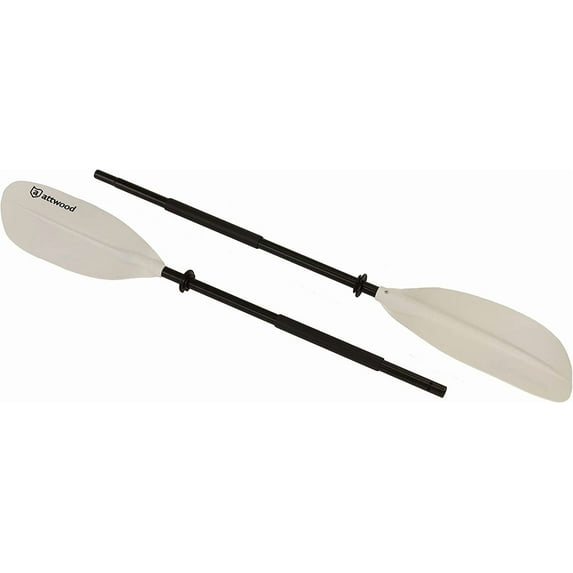 Heavy-Duty Aluminum Kayak Paddle with Asymmetrical Blades and Grips, Feet