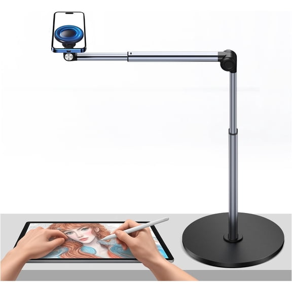 Heavy Duty Aluminum Magnetic Overhead Tripod with Flexible Articulating Arm for iPhone