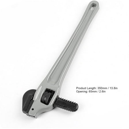Heavy Duty Aluminum Offset Pipe Wrench, Adjustable Plumbing Wrench, Hook Jaw Hex Pipe Wrench, for Tightening and Loosening Various Types Of Pipes