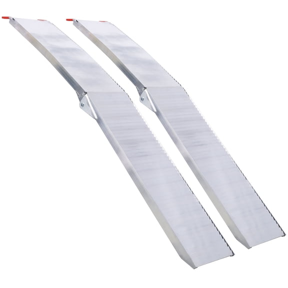 Heavy-Duty Aluminum Portable Truck Ramps 80"x12" with 1500 LBS Capacity Ideal for ATVs, UTVs, Lawn Mowers, and Bikes - 2PCS Folding Loading Ramps with Secure Buckle