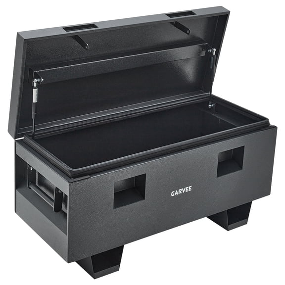 Heavy Duty Aluminum Truck Bed Tool Box 36" - Waterproof Jobsite Storage Chest with Drawer & Dual Hydraulic Levers