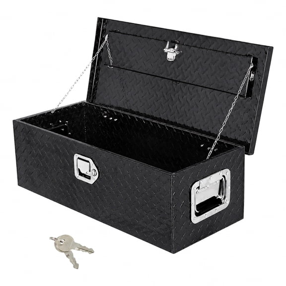 Heavy Duty Aluminum Truck Bed Tool Box, Weatherproof Lockable Storage Organizer for Pickup Trucks and Utility Trailers