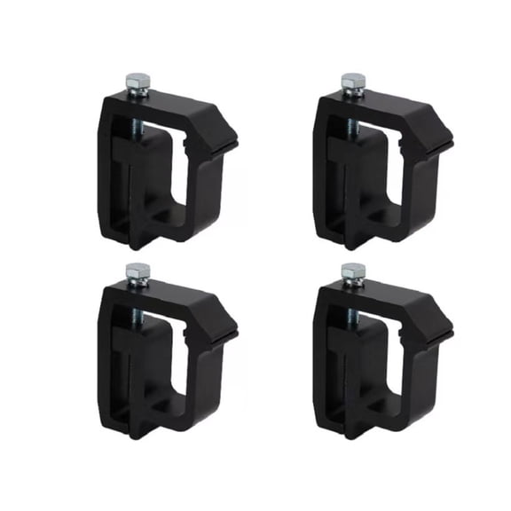 Heavy Duty Aluminum Truck Cap Mounting Clamps for Camper Shell and Topper Ladder Racks - Durable Top Cover Fixing Fastener Clips, 4-Pack (15x10x8 cm / 5.9x3.9x3.1 Inches)