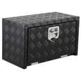 thumbnail image 1 of Heavy Duty Aluminum Truck Tool Box, 24"x12"x14" Underbody Storage Chest & Trailer Tongue Box, Waterproof Utility Toolbox with Lock for Pickup Bed, RV, Flatbed, Black, 1 of 8