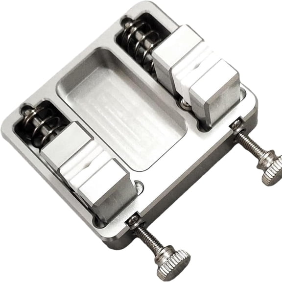 Heavy - Duty Aluminum Welding Clamp - Welding Table Clamp Fixture with Ceramic Jaw, Adjustable, 500°F Thermal Resistance, Soldering Fixture for PCB, Jewelry, Electronics,Silver