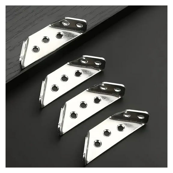 Heavy Duty Angle Brackets 140pcs - 90 Degree Corner Braces with Screws for Furniture, Wood Frames, Shelves - Stainless Steel, Rustproof, Easy Install