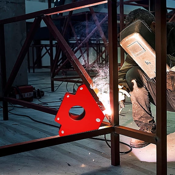 Heavy-Duty Angle Welding Magnets for Multi-Angle Positioning, Rust-Resistant Stainless Steel, Ideal for Welding Clamps and Metal Lifting A
