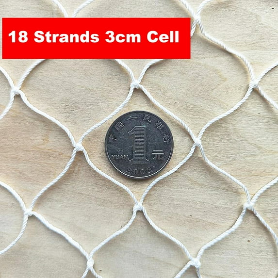 Heavy Duty Anti Bird Netting ,Nylon Deer Fence Netting, Garden Net and Crops Protective Fencing Mesh for Anti Bird Deer Cat Dog (3cmx3cm cell,2mx5m)
