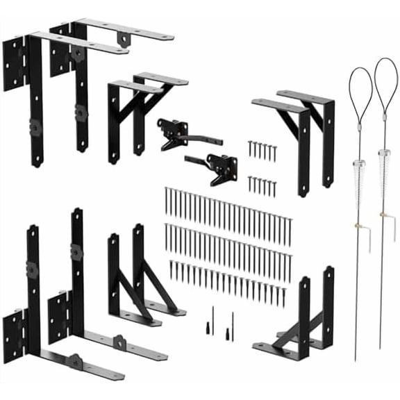 Heavy Duty Anti Sag Gate Kit with Upgraded Gate Hardware Kit, Anti Sag Gate Kit for Wooden Fence Vinyl Fence Gate(2 Set)$$Tools & Hardware Other