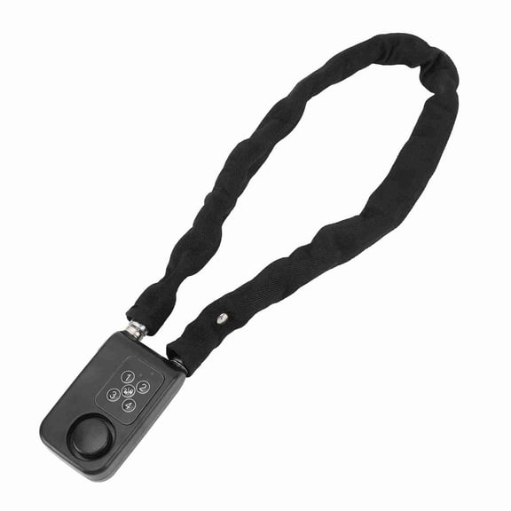 Heavy Duty Anti Theft Chain Lock with 110dB Alarm Keyless Digital Password Security Lock for Motorcycle Bike Water Resistant 31.5 inches / 80 cm Black