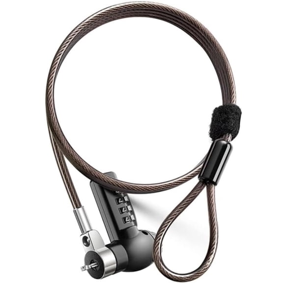 Heavy Duty Anti Theft Laptop Lock Combination Cable Lock for Dell Universal Laptops Computer Lock Cable for Office Library Campus Fits Kensington Slot