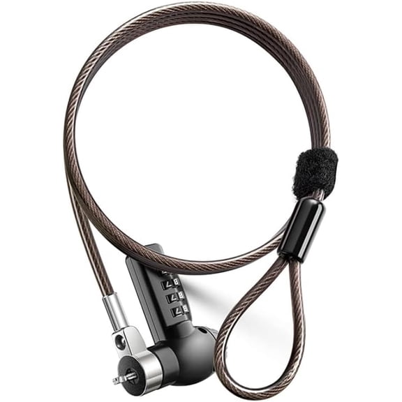 Heavy Duty Anti Theft Laptop Lock Combination Cable Lock for Dell Universal Laptops Computer Lock Cable for Office Library Campus Fits Slot