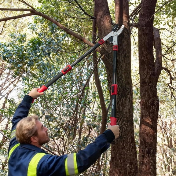 Heavy Duty Anvil Loppers - Extendable Garden Tree Trimmer with Compound Action System for Branches up to 2 Inches