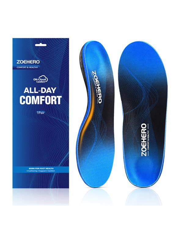 Heavy Duty Arch Support Insoles for Men & Women, Strong Arch Support Shoe Inserts,Flat Feet Insoles,Shock Absorbing, Pressure Distributing,For Work Boots & Various Shoes, Comfort Insoles for Standing