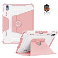 thumbnail image 1 of Heavy Duty Armor Case for iPad 10th Generation (10.9 inch 2022), Rotated Kickstand Design Soft TPU Rugged PC Shockproof Cover with Auto Wake/Sleep Pen Holder Slim Lightweight Flip Case,Pink, 1 of 13