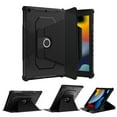 thumbnail image 1 of Heavy Duty Armor Case for iPad 9th/8th/7th Generation 10.2" 2021/2020/2019, Rotated Kickstand Design Soft TPU Rugged PC Shockproof Cover with Auto Wake/Sleep Pen Holder Slim Flip Case,Black, 1 of 14