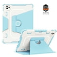 thumbnail image 1 of Heavy Duty Armor Case for iPad Pro 11"(2022/2021/2020/2018), Case for iPad Air 5th/4th, Rotated Stand Design Soft TPU Rugged PC Shockproof Cover with Auto Wake/Sleep Pen Holder Slim Flip Case,Blue, 1 of 14