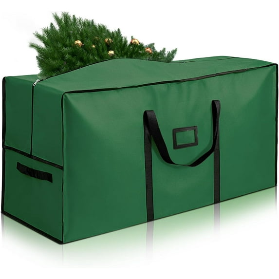 PHOGARY Christmas tree storage bag Fits Up to 9ft Tall, 600D Oxford waterproof with Durable Handles & Zipper Xmas Tree Storage Bag (Green)