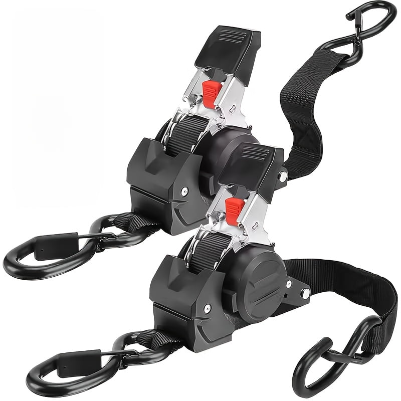 Heavy-Duty Auto Retractable Cargo Straps w/ S-Hooks & Clips, No ...