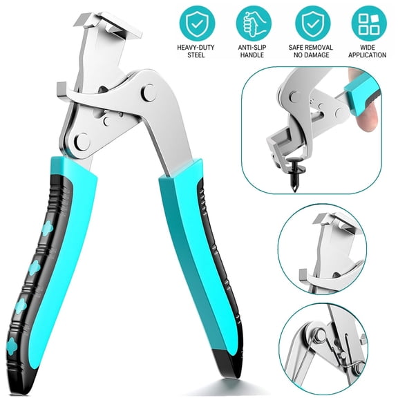 Heavy Duty Auto Trim Clip Removal Pliers Door Panel Fastener Removal Tool Upholstery Clip Remover Wide Jaw Steel Pry Pliers for Car Truck SUV RV Interior Trim Dashboard Bumper Panels