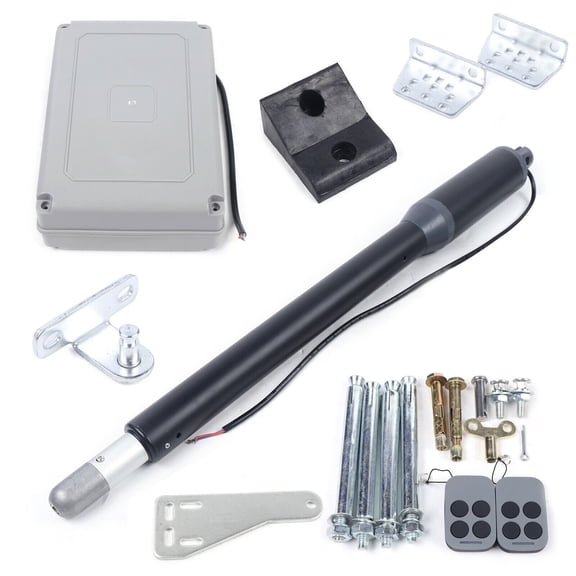 Heavy Duty Automatic Gate Opener Arm Single/Dual Swing Kit w/ Remotes Power Supply: 110V