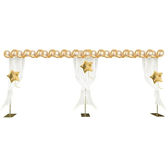 Heavy Duty Backdrop Stand,Adjustable Pipe Backdrop Stand Kit Square Metal Arch Frame for Parties Engagements Bachelorette Parties 9.8Ft x 19.7Ft(Style 4)