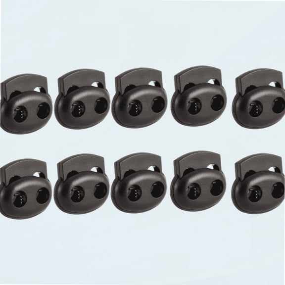 Heavy Duty Backpack 20PCS Plastic Cord Lock End Toggle Fasteners Shoelace Locks Buttons for Drawstrings Sweatpants Shorts Backpacks (Black) Drawstring Backpack