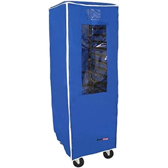 Heavy Duty Bakery Single Rack Cover, Reusable Commercial Standard Rack Cover with Velcro Closure (Blue)$$Storage