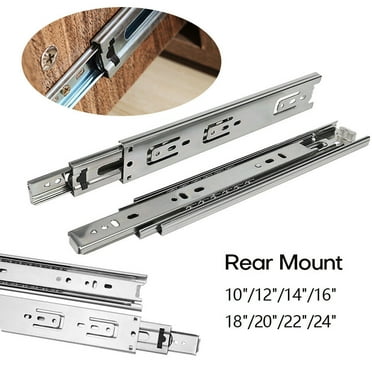 Heavy Duty Ball Bearing Drawer Slides Full Extension 10"-24" 100lb weight limit