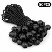 Heavy Duty Ball Bungee Cords, Elastic Bungie Cord Balls for Camping, Cargo, Set of 50, 6 inch