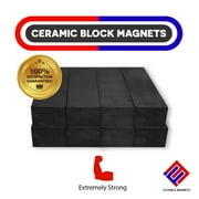 Heavy Duty Bar Magnets - Ferrite Blocks Ceramic Rectangular Square Magnets - 2 Magnets