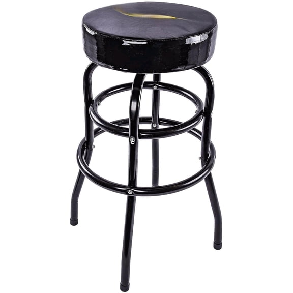 Heavy Duty Bar Stool - 28.5" High with 14 Inch 360 Degree Swivel - Vinyl Padded Logo Seat - Up to 300lb Capacity for Garage and Workshop$$