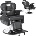 thumbnail image 1 of Heavy Duty Barber Chair, Hydraulic Recline Hair Chair for Barbershop, All Purpose Styling Chair for Beauty Shampoo Tattoo Pedicure,360 Degree Swivel, Height Adjustable, Removable Headrest, 1 of 7