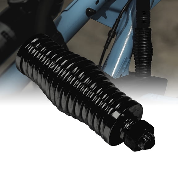 Heavy-Duty Barrel Spring Mounting Base [Black-Finish] [6mm Spring] [1/2" Mounting Hardware] CB Radio Antenna/Lighted LED Whips up to 102"